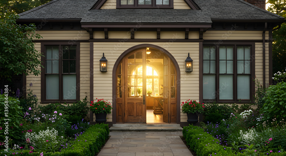 Victorian Carriage House Transformed into a Bright Studio with Arched Doors Victorian Carriage House Transformed into a Bright Studio with Arched Doors