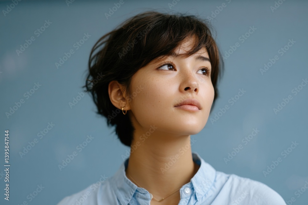 person of any race age or gender engages thoughtfully with technology against blurred classroom backdrop person of any race age or gender engages thoughtfully with technology against blurred classroom backdrop