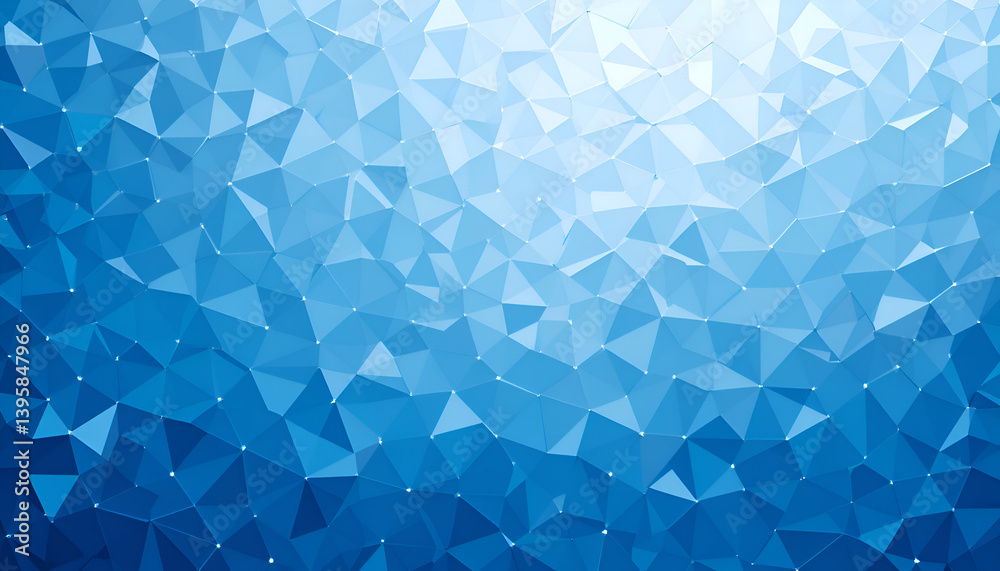 Obraz premium Abstract Blue Low Poly Geometric Background