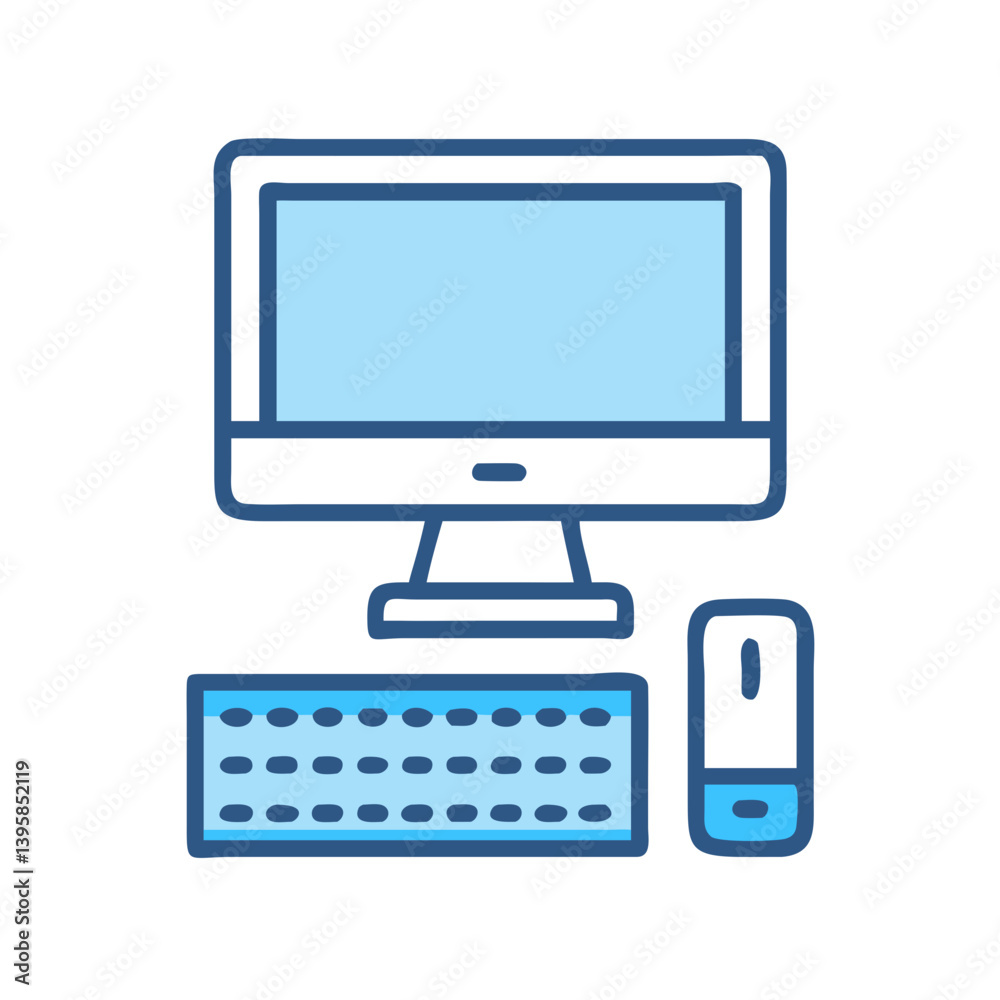 Desktop Computer Monitor Keyboard Icon Design Desktop Computer Monitor Keyboard Icon Design