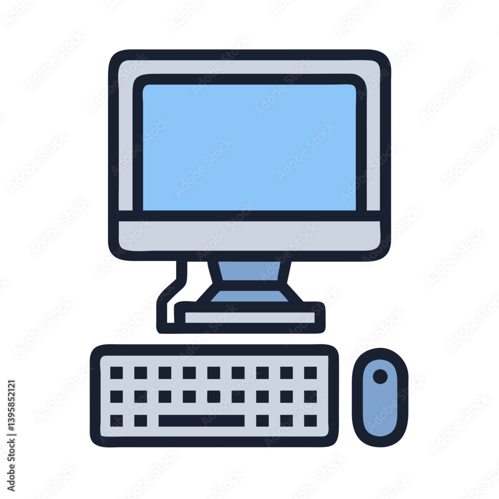 Desktop Computer Monitor Keyboard Icon Design Desktop Computer Monitor Keyboard Icon Design