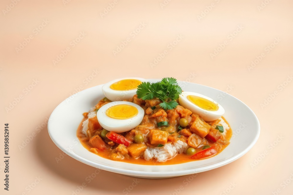 Delicious Lontong with Vegetable Curry