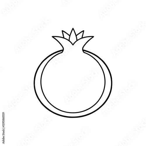 pomegranate  line art vector Illustrator 