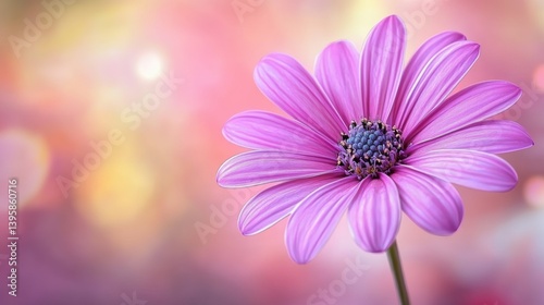 Serene Purple Flower Blossom in Soft Light