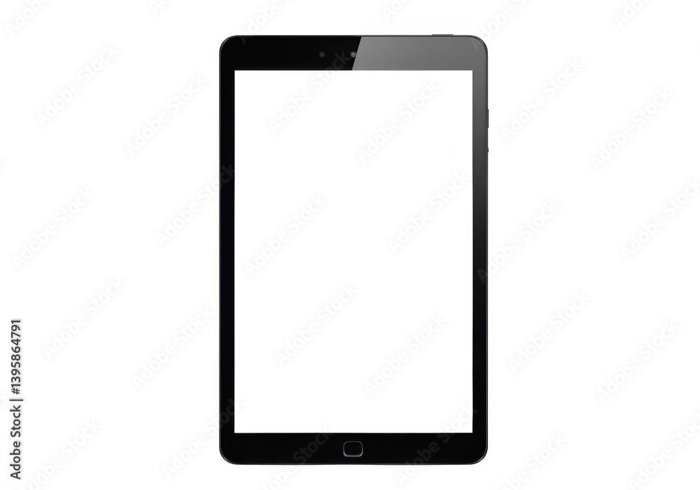 Tablet device mockup presentation template isolated view isolated on white background Tablet device mockup presentation template isolated view isolated on white background