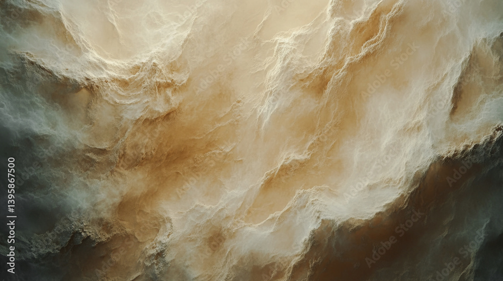 Texture of sandy beach as background top view. Texture Dry Brown Heap Dune Sand with copy space