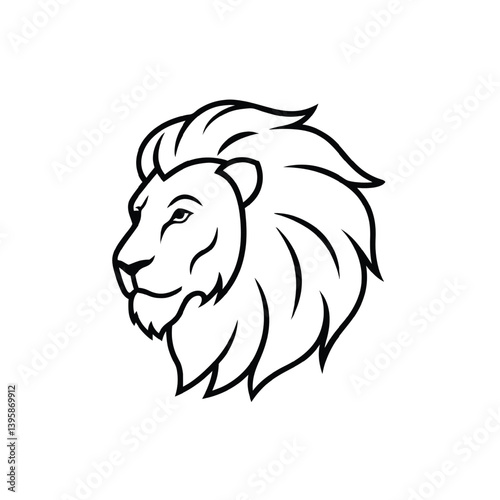 lion head line art vector Illustrator 