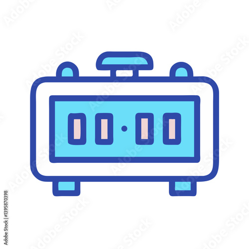 Digital Alarm Clock Time Display Icon Design