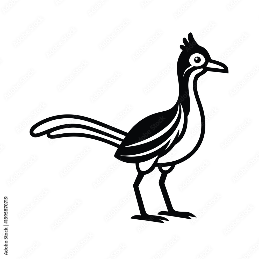 Obraz premium Roadrunner Vector Icon Graphic Design. 