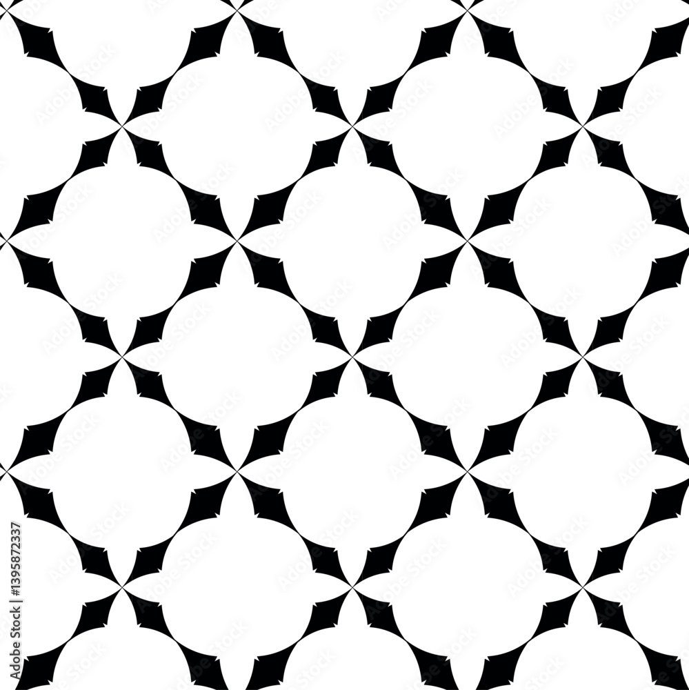 Abstract geometric pattern with crosses, stripes, lines. Seamless vector background. White and black ornament. Modern reticulated graphic design. Abstract geometric pattern with crosses, stripes, lines. Seamless vector background. White and black ornament. Modern reticulated graphic design.