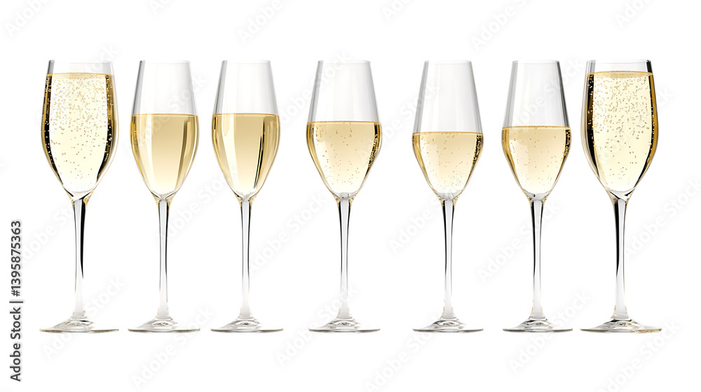Pack Toasting Flute Set in Different Poses on Transparent Background for Celebration, Party, and Beverage-Themed Designs Pack Toasting Flute Set in Different Poses on Transparent Background for Celebration, Party, and Beverage-Themed Designs
