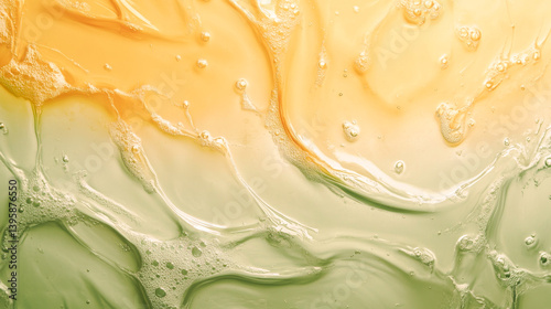 refreshing lemonade liquid background. Texture of detox cooling sweet summer drink with macro texture