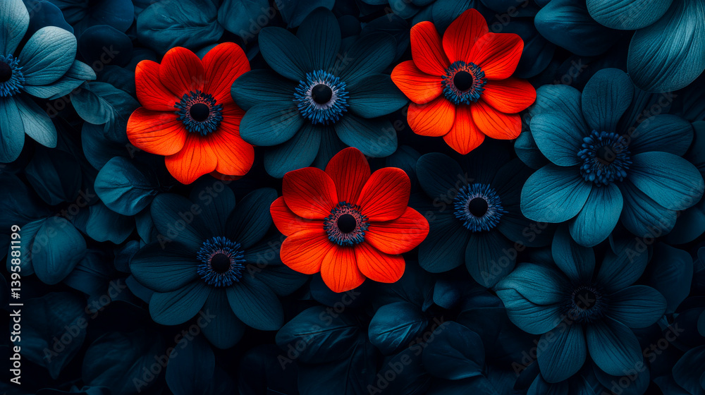 Floral pattern different mix wildflowers buds top view. Beautiful aesthetic flowers texture Flat lay. Abstract Summer Floral art for background