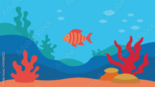 coral reef with fishes