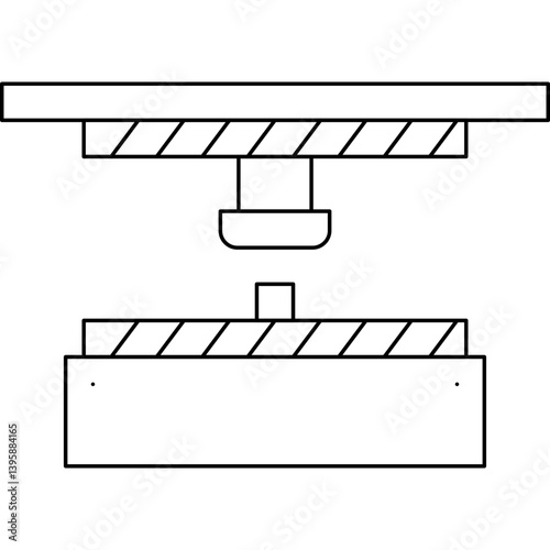 Machine Press single vector illustration icon