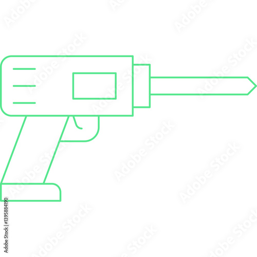 Drill single vector illustration icon