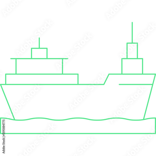 Cargo Ship I single vector illustration icon