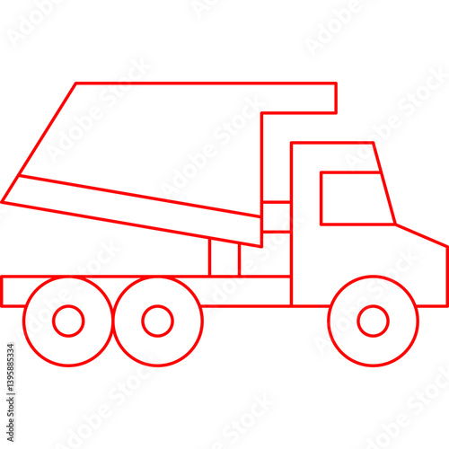 Tipper single vector illustration icon