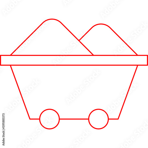 Wagon single vector illustration icon