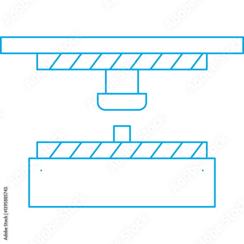 Machine Press single vector illustration icon