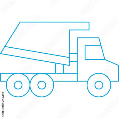 Tipper single vector illustration icon