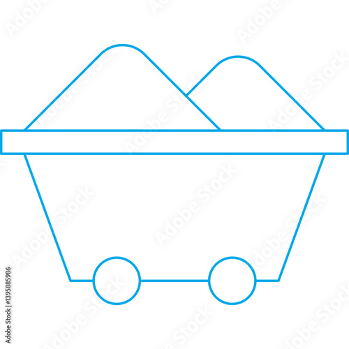 Wagon single vector illustration icon