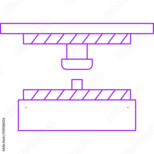 Machine Press single vector illustration icon