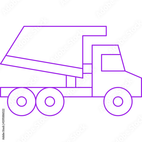 Tipper single vector illustration icon