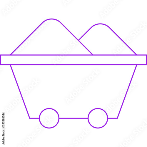 Wagon single vector illustration icon