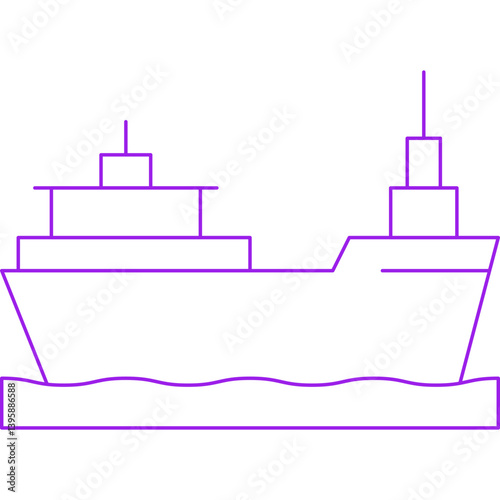 Cargo Ship I single vector illustration icon