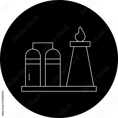 Refinery single vector illustration icon