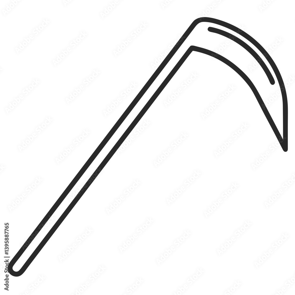 Obraz premium minimalist crowbar line art for DIY home repairs 