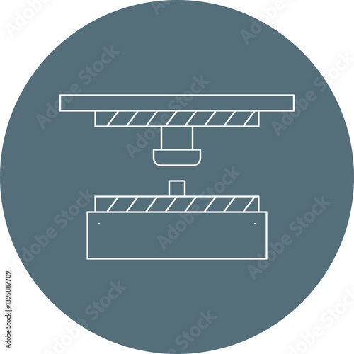 Machine Press single vector illustration icon