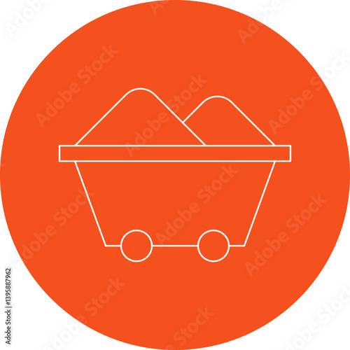 Wagon single vector illustration icon