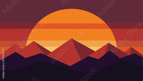 vector illustration of a mountain landscape