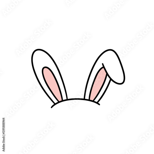 Cute Bunny Ears Illustration for Easter Celebration  
