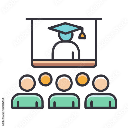  Detailed Educational Seminar Icon