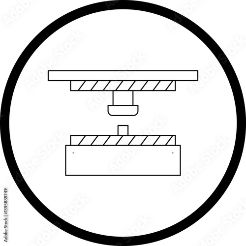 Machine Press single vector illustration icon