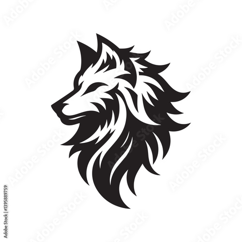 werewolf vector silhouette clip art logo design