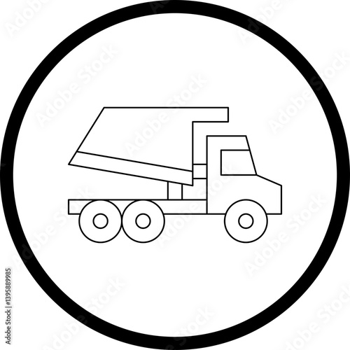 Tipper single vector illustration icon