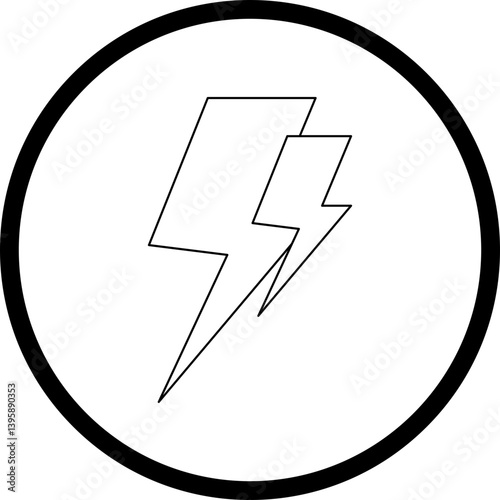 Electric Current single vector illustration icon