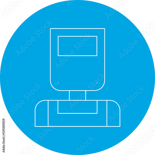 Welder single vector illustration icon