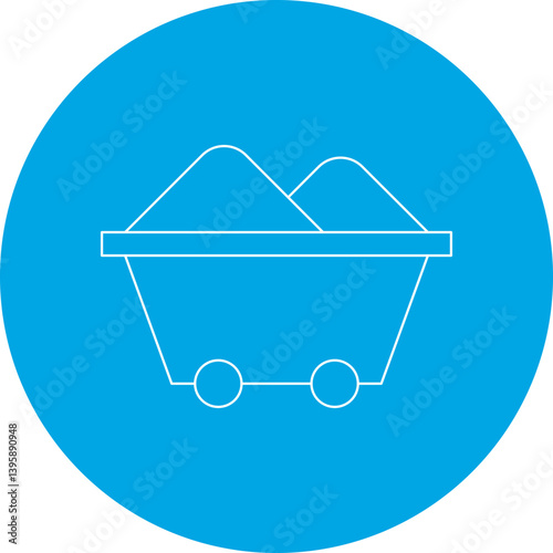 Wagon single vector illustration icon