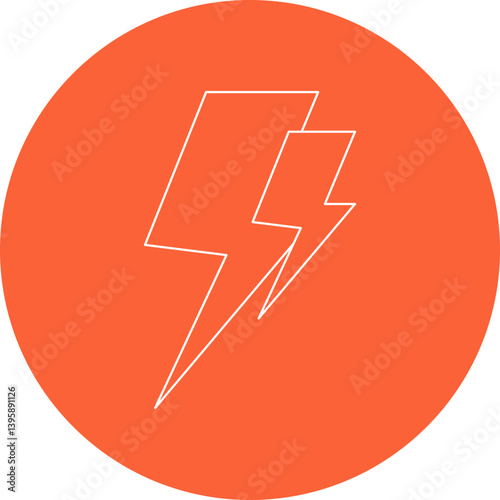 Electric Current single vector illustration icon