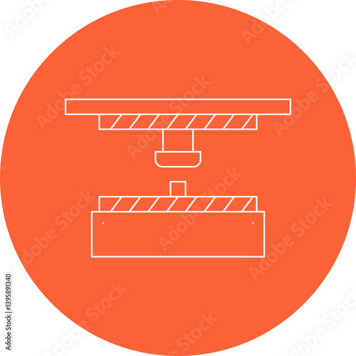 Machine Press single vector illustration icon