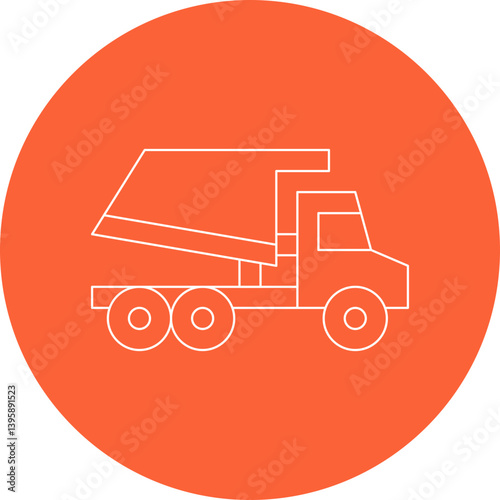 Tipper single vector illustration icon