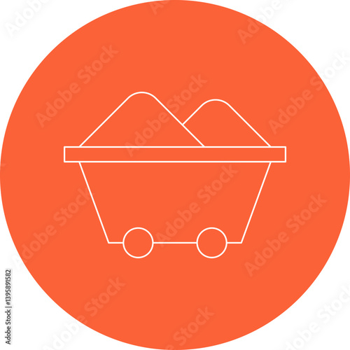 Wagon single vector illustration icon