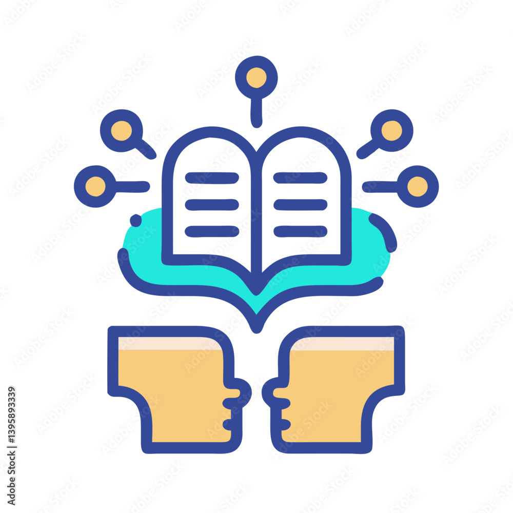 Fototapeta premium Simple Learning Techniques Icon