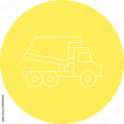 Tipper single vector illustration icon