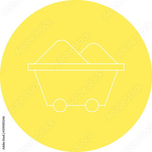 Wagon single vector illustration icon